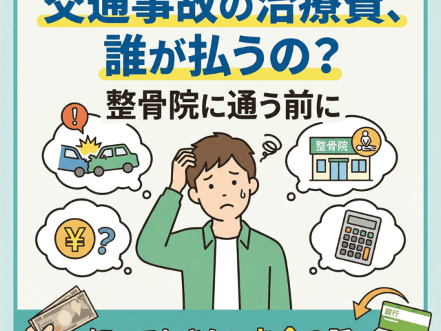 交通事故の治療費、誰が払うの?整骨院に通う前に知っておきたいお金の話💴